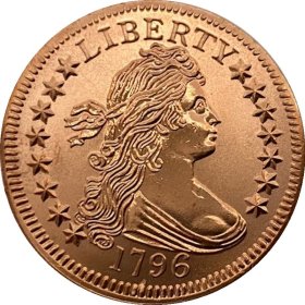 1796 Quarter (Patrick Mint) 1/2 oz .999 Pure Copper Round