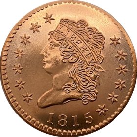 1815 Half Eagle (Patrick Mint) 1/2 oz .999 Pure Copper Round