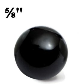 5/8" Black Glass Marbles