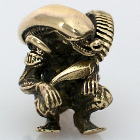 (image for) Alien with Tail Bead in Brass by Russki Designs