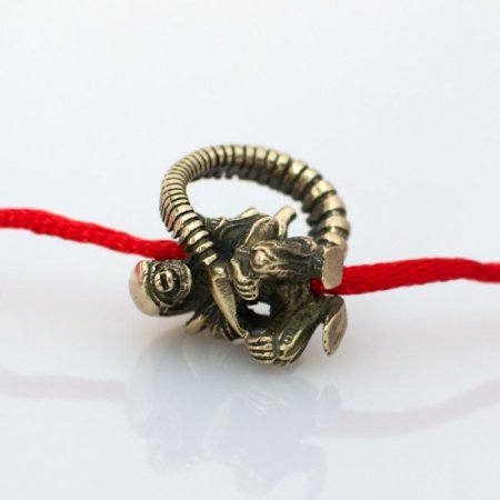(image for) Alien with Tail Bead in Brass by Russki Designs