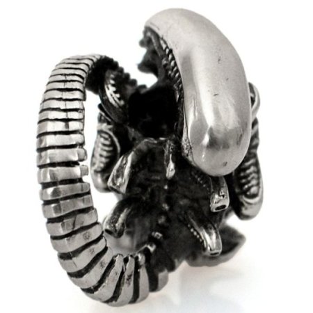 (image for) Alien with Tail Bead in Nickel Silver by Russki Designs