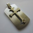 (image for) Acorn Cross Dog Tag Pendant ~ Stainless Steel