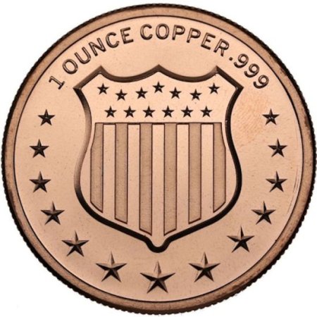 (image for) The Bald Eagle 1 oz .999 Pure Copper Round