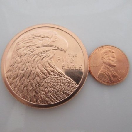 (image for) The Bald Eagle 1 oz .999 Pure Copper Round