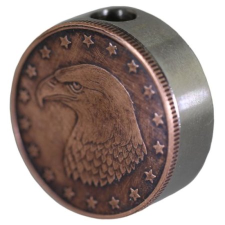 (image for) Bald Eagle Design In Copper (Black Patina) Stainless Steel Core Lanyard Bead By Barter Wear 