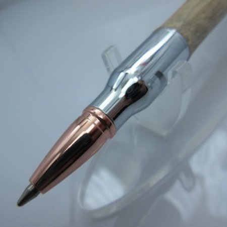 (image for) 30 Caliber Bolt Action Bullet Pen in (Hickory) Chrome/Rose Gold