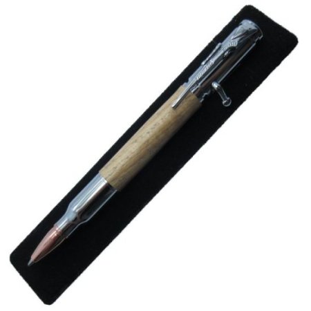 (image for) 30 Caliber Bolt Action Bullet Pen in (Hickory) Chrome/Rose Gold