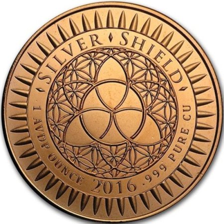 (image for) BitCON 1 oz .999 Pure Copper Round (2016 Silver Shield)