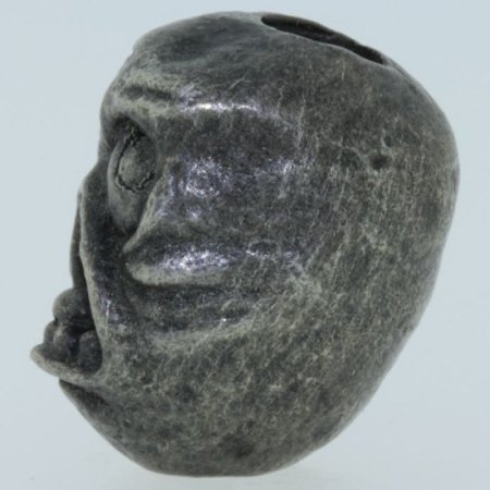 (image for) Rage Face Bead in Pewter by Marco Magallona