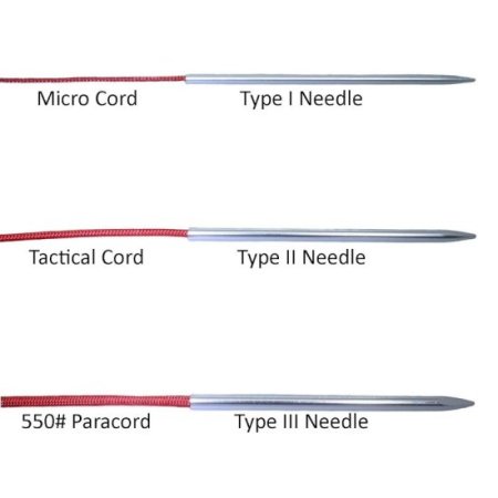 (image for) Knotters Tool II (Black) w/ 3 Different Size Silver Lacing Needles