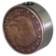 (image for) Bald Eagle Design In Copper (Black Patina) Stainless Steel Core Lanyard Bead By Barter Wear 