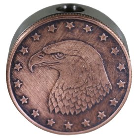 Bald Eagle Design In Copper (Black Patina) Stainless Steel Core Lanyard Bead By Barter Wear 