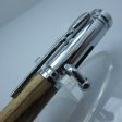 (image for) 30 Caliber Bolt Action Bullet Pen in (Zebrawood) Chrome/Rose Gold