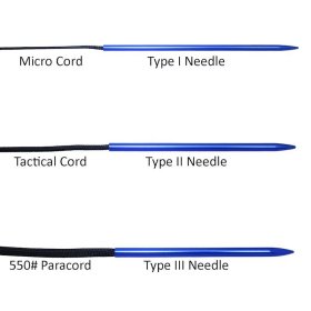 3 Different Size Blue Lacing Needles with Storage Capsule