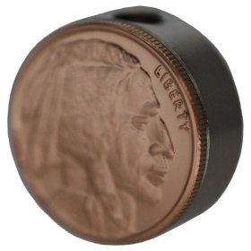 Buffalo Nickel Design (Polished Copper) Stainless Steel Core Lanyard Bead By Barter Wear 