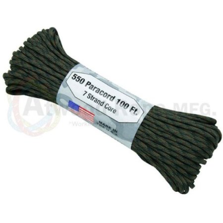 (image for) Woodland Camo 550# Type III Paracord 100' C04