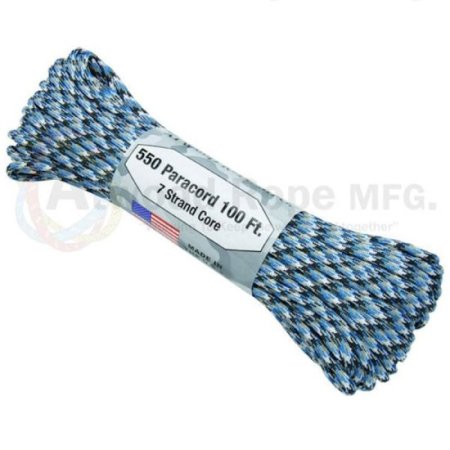 (image for) Blue Camo 550# Type III Paracord 100' C06