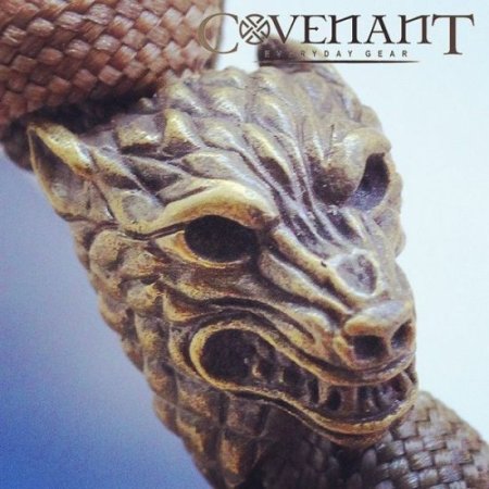 (image for) Wolfhead in Brass With Black Patina by Covenant Everyday Gear