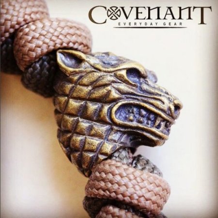 (image for) Wolfhead in Brass With Black Patina by Covenant Everyday Gear