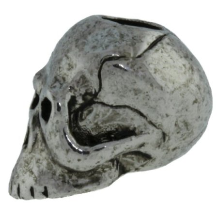 (image for) Classic Skull Bead in Antique Rhodium Finish by Schmuckatelli Co.