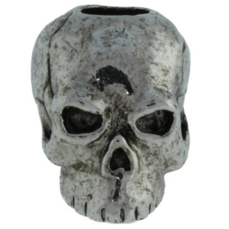 (image for) Classic Skull Bead in Antique Rhodium Finish by Schmuckatelli Co.