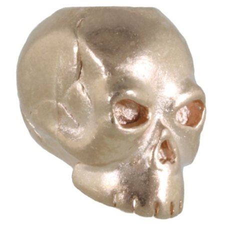 (image for) Classic Skull Bead in Matte Rose Gold Finish by Schmuckatelli Co.