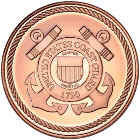 (image for) Coast Guard (Presston Mint) 1 oz .999 Pure Copper Round
