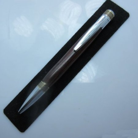 (image for) Cortona Twist Pen in (Rosewood) Chrome/24kt Gold