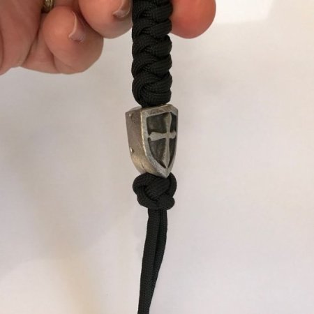 (image for) Crusader Shield Lanyard With Black 550# Paracord