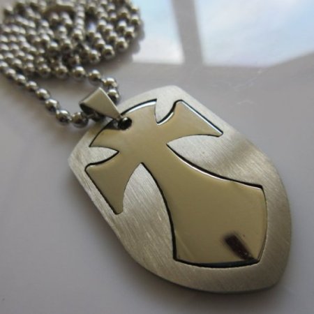 (image for) Chopper Cross Shield Necklace ~ Stainless Steel