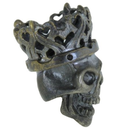 (image for) Cursed King in Brass/White Brass w/Black Onyx Eye (Black Patina) by Covenant Everyday Gear