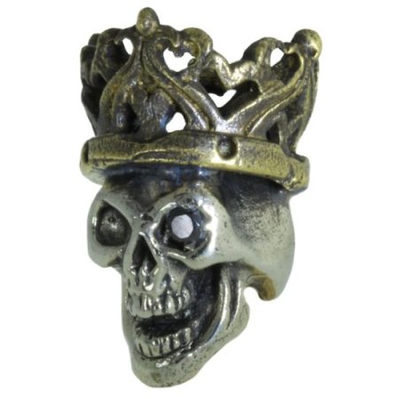 (image for) Cursed King in Brass/White Brass w/Black Onyx Eye (Black Patina Crown) by Covenant Everyday Gear