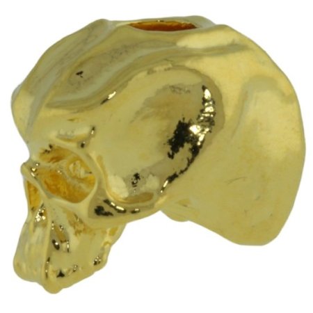 (image for) Cyber Skull Bead in 18K Gold Finish by Schmuckatelli Co.