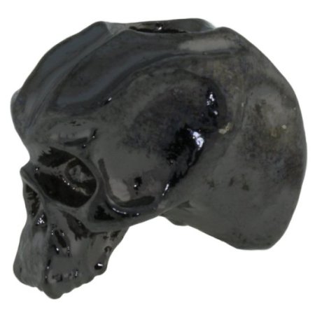 (image for) Cyber Skull Bead in Hematite Finish by Schmuckatelli Co.