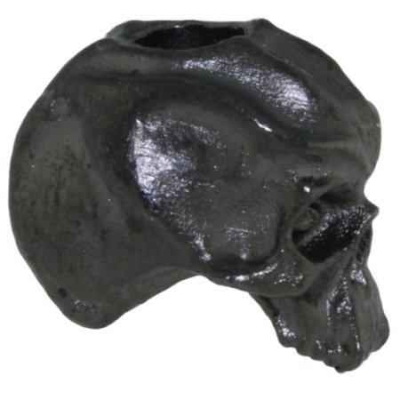 (image for) Cyber Skull Bead in Hematite Matte Finish by Schmuckatelli Co.