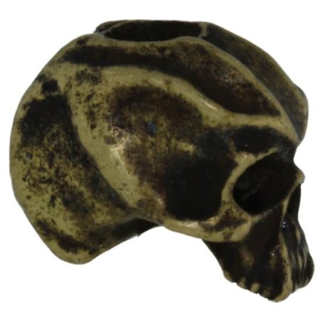 (image for) Cyber Skull Bead in Roman Brass Oxide Finish by Schmuckatelli Co.