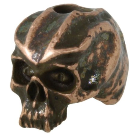 (image for) Cyber Skull Bead in Roman Copper Oxide Finish by Schmuckatelli Co.