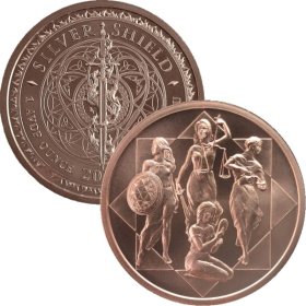 Cardinal Virtues #153 (2020 Silver Shield - Mini Mintage) 1 oz .999 Pure Copper Round