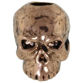 Classic Skull Bead in Antique Copper Finish by Schmuckatelli Co.