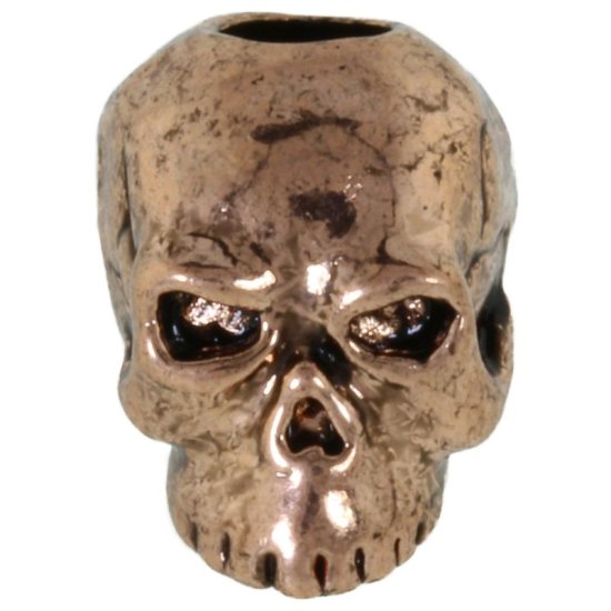 (image for) Classic Skull Bead in Antique Copper Finish by Schmuckatelli Co.