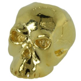 Classic Skull Bead in 18K Gold Finish by Schmuckatelli Co.