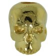 (image for) Classic Skull Bead in 18K Gold Finish by Schmuckatelli Co.