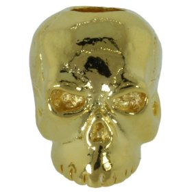 Classic Skull Bead in 18K Gold Finish by Schmuckatelli Co.