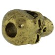 (image for) Classic Skull Bead in 18K Antique Gold Finish by Schmuckatelli Co.