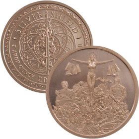 Consumeranity #99 (2019 Silver Shield - Mini Mintage) 1 oz .999 Pure Copper Round