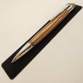 Cortona Stylus Twist Pen in (Zebrawood) Chrome/24K Gold