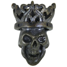 Cursed King in Brass/White Brass w/Black Onyx Eye (Black Patina) by Covenant Everyday Gear