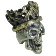 (image for) Cursed King in Brass/White Brass w/Black Onyx Eye (Black Patina Crown) by Covenant Everyday Gear