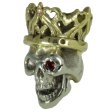 (image for) Cursed King in Brass/White Brass w/Red Garnet Eye (Polished Crown) by Covenant Everyday Gear